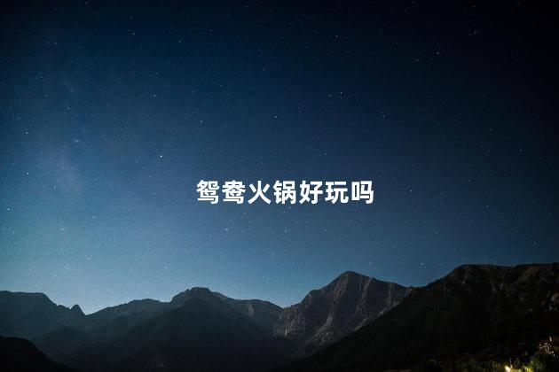 鸳鸯火锅好玩吗