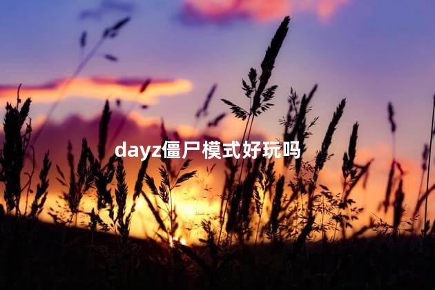 dayz僵尸模式好玩吗