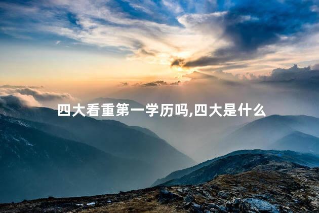 四大看重第一学历吗，四大是什么