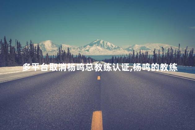 多平台取消杨鸣总教练认证，杨鸣的教练之路怎么走