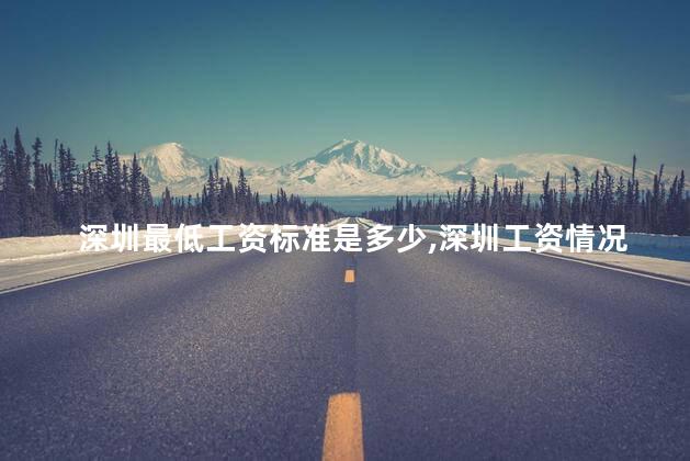 深圳最低工资标准是多少，深圳工资情况