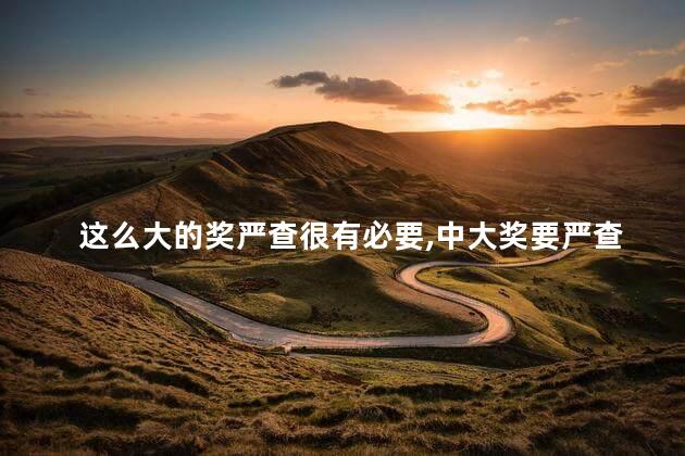 这么大的奖严查很有必要，中大奖要严查吗
